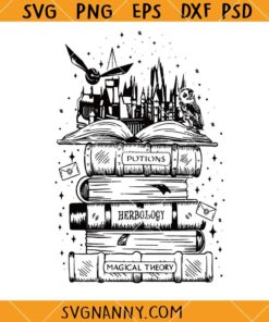 Wizard Castle Book SVG, Magic Book svg, Harry Potter Book SVG
