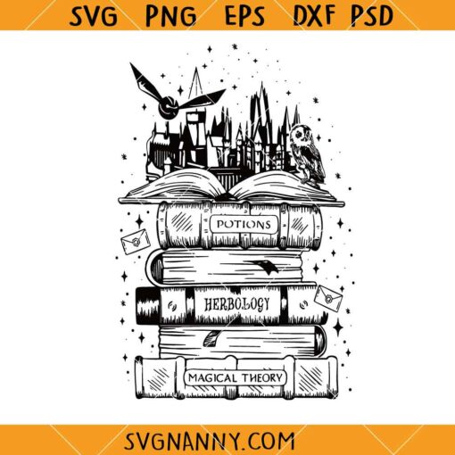 Wizard Castle Book SVG, Magic Book svg, Harry Potter Book SVG