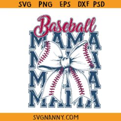 Baseball mama Coquette Bow svg, baseball mom svg, coquette bow baseball svg, baseball mom bow svg