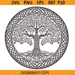 Celtic Tree of Life Round svg, Tree of Life svg, symbol for Celtic wedding SVG