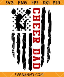 Cheerleader dad distressed flag SVG, Cheerleader Svg, Coach Svg, Football Svg