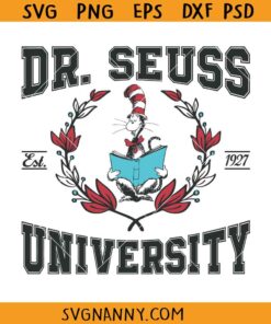 Dr Seuss University svg, Seussville University, Dr Seuss Svg file, Cat in the hat SVG