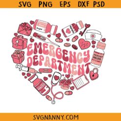 ER Nurse Valentine svg, ER Nurse Heart svg, Nurse Valentine Svg, Valentines Day Svg