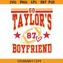 Go Taylor's Boyfriend SVG, Travis And Taylor SVG, Kansas City Chiefs Lover SVG