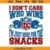 IDC who wins Just here for the snacks Super bowl SVG