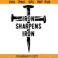 Iron Sharpens Iron SVG, Proverbs 27:17 Svg, Christian svg, Christian Sign svg