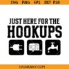 Just Here For The Hookups camping svg, Funny Camping svg, RV Camper svg, Caravans svg