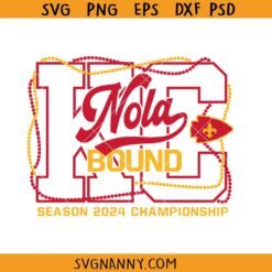 KC Nola Bound SVG, KC champs svg, KC Chiefs 3 peat svg