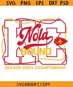 KC Nola Bound SVG, KC champs svg, KC Chiefs 3 peat svg