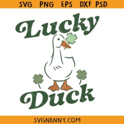 Lucky Duck St Patricks Day SVG, St. Patrick's Day svg, Rubber Duck svg