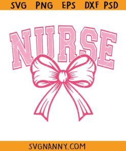 Nurse Coquette Bow SVG, Nurse pink bow svg, Nurse shirt svg