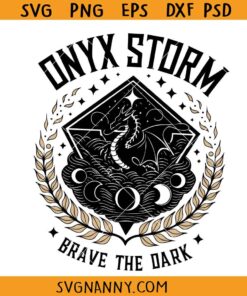 Onyx Storm Inspired SVG, Brave the dark SVG, Fourth Wingg Shirt Design, Basgiath War College svg