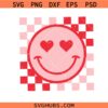 Retro checkered smiley face SVG, Smiley Face Checkered Pattern SVG, Happy Smiley Face SVG