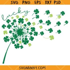 St Patricks Day Lucky Dandelion SVG, Lucky Dandelion SVG, Clover SVG, St Patricks Day SVG 