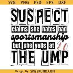 Suspect claims she hates bad sportsmanship but she yells at the UMP svg