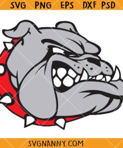 Bulldogs Mascot SVG, Bulldog Head SVG, Bulldogs Football School Mascot Cartoon SVG