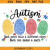 Each Print Tells A Different Story Svg, Autism Fingerprint SVG, Autism awareness svg