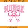 Nurse Coquette Bow SVG, Nursing Student SVG, Coquette Nurse Svg