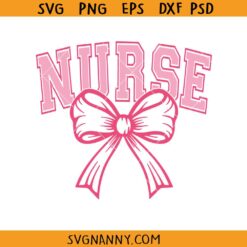 Nurse Coquette Bow SVG, Nursing Student SVG, Coquette Nurse Svg
