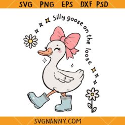 Silly goose on the loose SVG, cowboy gans SVG, grappige gans SVG, volwassen humor SVG