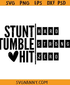 Stunt Tumble Hit Zero SVG, Cheer Mom Svg, Cheer Fan Svg, Cheer Vibes Svg