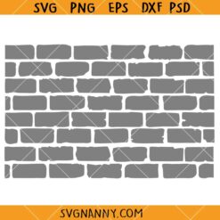 Brick wall Stencil SVG, Brick Wall Pattern SVG, Seamless Brick Wall Pattern SVG