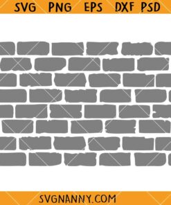 Brick wall Stencil SVG, Brick Wall Pattern SVG, Seamless Brick Wall Pattern SVG