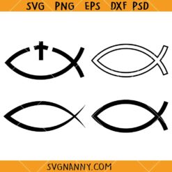 Christian fish SVG, Amazing Christian Fish Clipart SVG, God Fish Symbol SVG