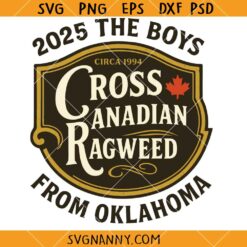Cross Canadian Ragweed Svg, Carney SVG, The Boys From Oklahoma Concert 2025 SVG