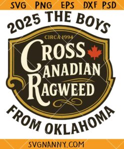 Cross Canadian Ragweed Svg, Carney SVG, The Boys From Oklahoma Concert 2025 SVG