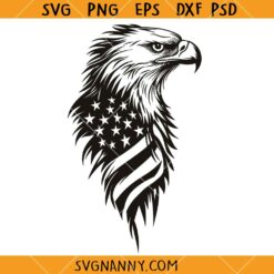 Eagle with American flag SVG, 4th July Eagle SVG, Eagles USA Flag SVG, Distressed Flag SVG      