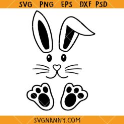Easter Bunny face SVG, Bunny Face SVG, Rabbit SVG, Easter Svg, Easter Bunny Svg, Easter Shirt SVG, Easter Sign SVG