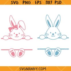 Easter Bunny split Monogram SVG, Easter Monogram Svg, Easter Bunny Svg, Easter Shirt SVG, Easter Sign SVG