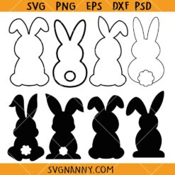 Easter bunny Bundle SVG, Bunny Easter Clipart SVG, Easter Shirt SVG      