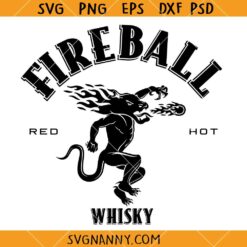 Fireball Whisky red hot SVG, Tailgate Club SVG, Football Whisky Tailgate Club SVG     