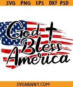 God Bless The America Flag svg, 4th of July Shirt SVG, Patriotic Svg