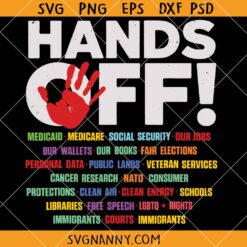 Hands Off Protest SVG, Social Security SVG, Medicare Protest SVG  