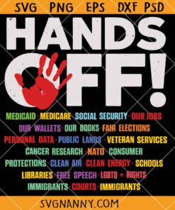 Hands Off Protest SVG, Social Security SVG, Medicare Protest SVG  