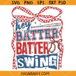 Hey batter batter Swing coquette Bow SVG, Baseball Svg, Batter Swing Svg, Retro Baseball Batter Svg