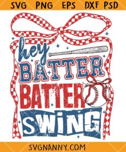 Hey batter batter Swing coquette Bow SVG, Baseball Svg, Batter Swing Svg, Retro Baseball Batter Svg