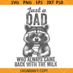 Just a Dad Who Always Came Back With The Milk opossum SVG, Father’s Day Svg