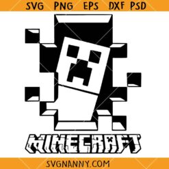 Minecraft Creeper SVG, Creeper Minecraft Svg, Gamer Svg, Video Game Svg
