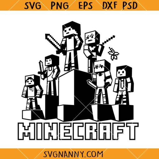 Minecraft Video Game Characters SVG, Minecraft Video Game SVG, Minecraft SVG, Minecraft Shirt SVG