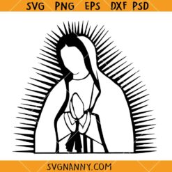 Mother Mary outline Virgen de Guadalupe svg, Mother Mary outline svg