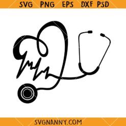 Nurse Stethoscope SVG, Nurse Appreciation Svg, Nurse Life Svg, Nurse Shirt Svg