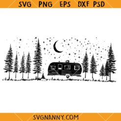 Retro Camper SVG, Night Sky SVG, Outdoors SVG, Camping Shirt SVG   