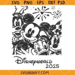 Retro Disneyworld 2025 SVG, Retro Walt Disney World SVG, Disney World Family Vacation SVG