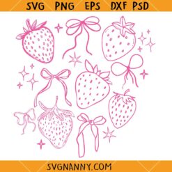 Strawberry collage coquette Bow svg, Strawberry Cup Gift Sticker SVG, Strawberry svg, Strawberry collage SVG