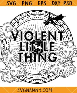 Violent Little Thing SVG, Fourth Wing SVG, Dark Academia Mystical SVG       