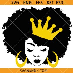 Afro queen black woman SVG, Afro SVG, Black Woman SVG, Afro Woman Svg, Black Queen Svg, Black Girl Magic Svg  